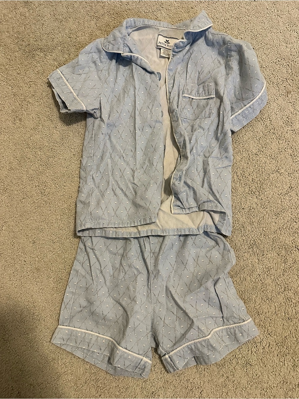 Petit Plume Light Blue Golf Kids Pajama Set